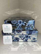 2-PIECE MIRRORED FLORAL PRINT DECORTIVE BOXES picture