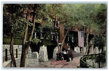 1918 Ye Alpine Tavern Mount House Exterior Trees Road Lowe California Postcard picture