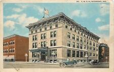 Richmond Indiana~Y M C A Corner~1920s Cars~Postcard picture