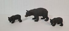 Schleich Lot of 3 Black Bear Adult Cubs Baby Retired Forest Figure Animals picture