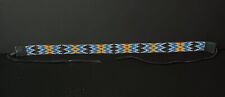 NICE HAND CRAFTED FULLY BEADED GEOMETRIC DESIGN NATIVE AMERICAN INDIAN HATBAND picture
