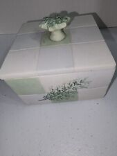 Croscill Vanity Trinket Box Leaf Design 4