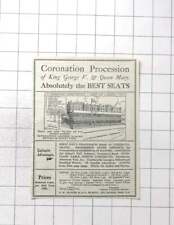 1911 C H Glover And Co Guarantee Is The Best Seats At Coronation Procession picture
