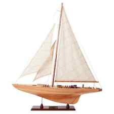 Endeavour Small Sailboat Model | Vintage Handcrafted Model W/ Wooden Cabin picture