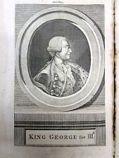 1760 newspaper / news magazine KING GEORGE III contemporary engraving / portrait picture