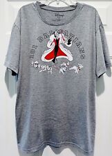 Disney Villains Cruella Deville Junior’s T-Shirt 101 Dalmatians Gray Sz L picture