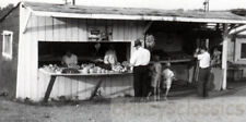 1948 Roadside Fruit & Vegetable Stand w Customers Buying picture