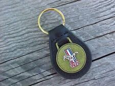 1968 '68 FORD MUSTANG LEATHER KEY FOB ANTIQUE GOLD VINTAGE NOS CUSTOM QUALITY picture