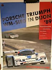 AWESOME Original Factory AG Porsche Poster Triumph WM- Sieg  in Dijon 89 picture