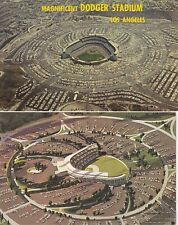 (2) Los Angeles Dodgers Dodger Stadium Postcards - Choice Aerial Views picture