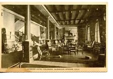 Lobby-Interior Hotel Colorado-Glenwood Springs-Colorado-Vintage B/W Postcard picture