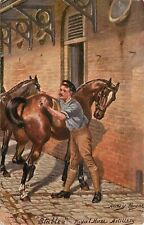 Tuck Postcard 9527 Life At Aldershot Stables Royal Horse Artillery Harry Payne picture