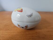 Vintage Limoges France Rochard Butterfly Design Egg Shaped picture