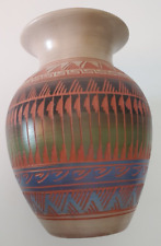 Navajo Clay Pottery Signed Vase New Condition 8”H picture