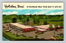 Cortland NY-New York, Holiday Inn, Antique Vintage Souvenir Postcard picture
