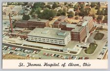St.  Thomas Hospital Of Akron Ohio Postcard Aerial View 1960s picture