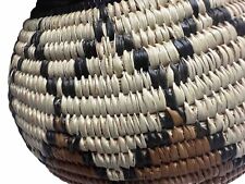 Zulu Ukhamba Hand Woven Traditional Basket South African Folk Art 6 in picture