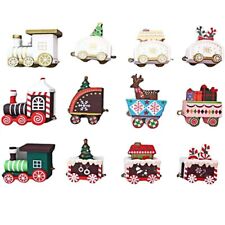 Wooden Christmas Mini Train Home Decoration Festive Xmas Ornament Gift Toy Decor picture