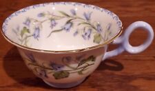 RARE Vintage Shelley Fine China Footed Teacup Harebell Chester Gold Rim Tea Cup picture