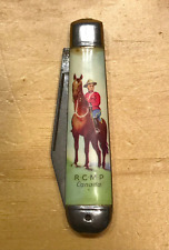 VINTAGE SOUVENIR POCKET KNIFE RICHARDS SHEFFIELD ENGLAND - R.C.M.P. CANADA HORSE picture