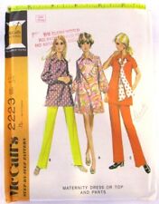 Pattern McCall's 2223 Maternity Womens Sewing Sz 12 Dress Top Pant picture