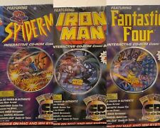 MARVEL TOY BIZ CD-ROM INTERACTIVE COMIC BOOK  1995 Iron Man Spider-man Fantastic picture