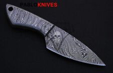 Rare Hand Forged Damascus Steel Hunting Skinner Knife with Leather Cover picture