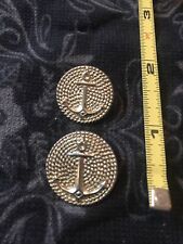Vintage Anchor  Gold round Button 2 Different sizes Lot picture