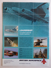 12/1988 PUB BRITISH AEROSPACE MISSILE RAPIER MERLIN SEA EAGLE ASRAAM SEAWOLF AD picture