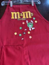 Official M&M/Mars Logo Brand Peanut Apron Red Used VG Cond. Adult Size 31x24” picture