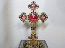 ✝ Reliquary Relic True Cross & 12 Apostle St. Peter S John S Thomas S Jude picture