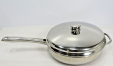 Farberware Aluminum Clad Stainless Steel 10.5” Skillet  Fry Pan With Lid EUC picture