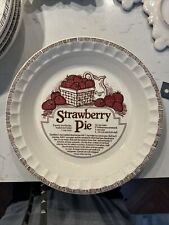 VGT Royal China by Jeannette Country Harvest Strawberry Pie Pan Plate w/ Recipe picture