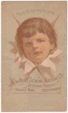 c1880s Kid Stuck In Wall / Sewing Machine New Kingston NY Victorian Trade Card picture
