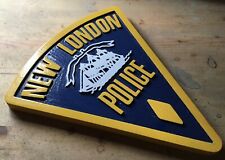 Police New London 3D routed wood plaque  patch Sign Custom picture