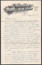 PRINEVILLE, OR ~ OCHOCO INN HOTEL ~ ILLUSTRATED 3-Page LETTERHEAD 1910s-1920s picture