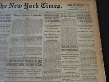 1936 AUGUST 30 NEW YORK TIMES - REBEL FLIER BOMBS HEART OF MADRID - NT 6718 picture