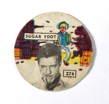 Vintage 1961 Sugar Foot Rare Figuritas Lejano Oeste Argentina Disc Card #276 picture