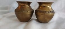 Solid Brass Pair Of Mini Vases picture