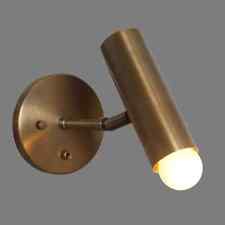 1 Light Articulated White Sconce Mid Century Stilnovo Style Raw Brass Wall Lamp picture