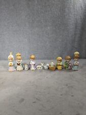 Vintage Kids Nativity Set 10 Piece Hand Painted Ceramic Child Like Set picture