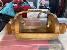 Wooden Bow Vintage Rope Basket picture