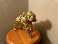 Kingston Living Gold Gorilla and Baby Figurine Statue Sculpture Figure Golden picture