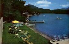 1968 Lake Placid,NY The Lakeside Inn Beach Essex County New York Chrome Postcard picture