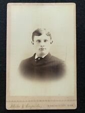 Winnebago City Minnesota MN Handsome Young Man Antique Cabinet Photo picture