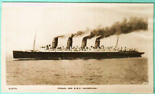 R.M.S. MAURETANIA (CUNARD 1907) RPPC KINGSWAY CARD FINE UNUSED picture