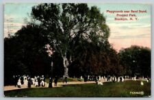 Playgrounds Near Band Stand  Prospect Park  Brooklyn  New York  Postcard  1913 picture
