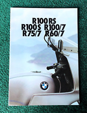 ORIGINAL NOS 1977 BMW MOTORCYCLE BROCHURE R100RS RS R100S R100/7 R75/7 R60/7 picture