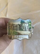 Antique Very Fancy Painted SAKBRUNN? Napkin Ring Jeweled Glass RARE picture