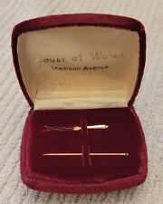 Vintage 14K Gold Sewing Needle & Threader Original Box RM706 picture
